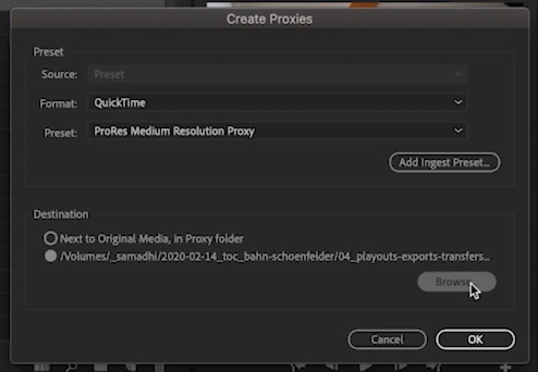 Premiere Pro Proxy Workflow